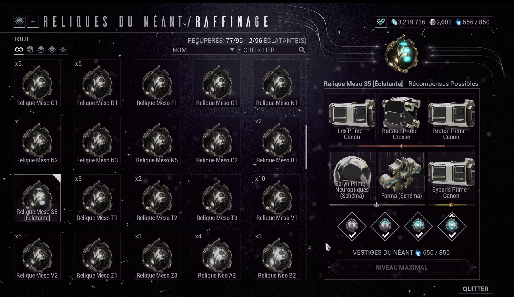 Warframe Les parties primes, infos et présentation Breakflip